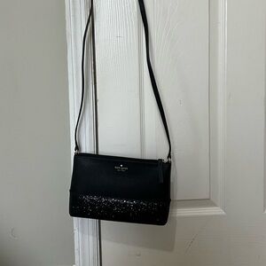 Kate Spade Black Glitter Crossbody Bag